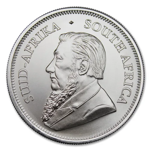 Vista 4 de 2025-1 oz South African Silver Krugerrand Coin Brilliant Uncirculated with Certificate of Authenticity 1 Rand Seller BU