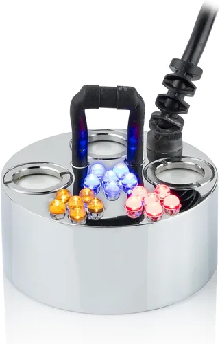 Alpine Corporation Super Pond Fogger con anillo flotante y luces LED accesorio de decoración al aire libre