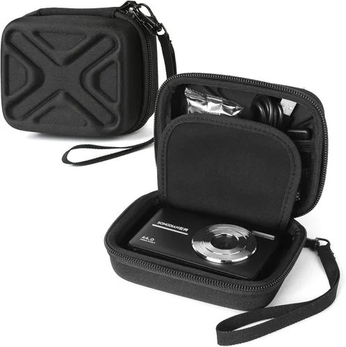 Funda para cámara digital AbergBest 21 Mega Pixels 2.7" LCD recargable HD/Kodak Pixpro/Canon PowerShot ELPH 180/190/Sony DSCW800/DSCW830, funda Negro