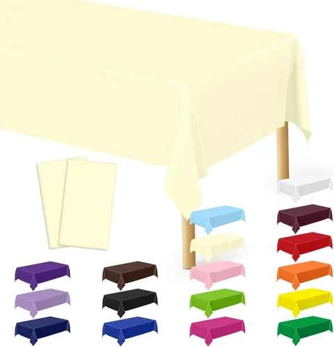 Vista 46 de QZYL 4 manteles de picnic con fundas de banco, manteles de plástico negro, 54 x 108 pulgadas, fundas rectangulares desechables impermeables