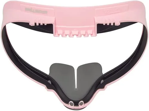 Vista 2 de VR Cover Facial Interface Bracket & Foam Replacement with Lens Protector Cover for Meta Quest 2 (ThrillSeeker Edition - Pink & Light Grey)