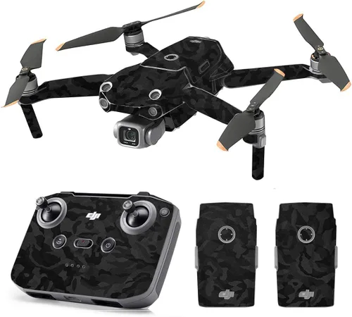 Vista 23 de SopiGuard Skin for DJI Mavic Air 2s Juego completo de calcomanías de vinilo de precisión + controlador + 3 fundas de batería (blanco mate)