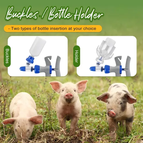 Vista 5 de NEWTRY Pistola de jeringa de ganado de 0.2 fl oz, jeringa continua ajustable para ganado, cabra, cerdo, vaca