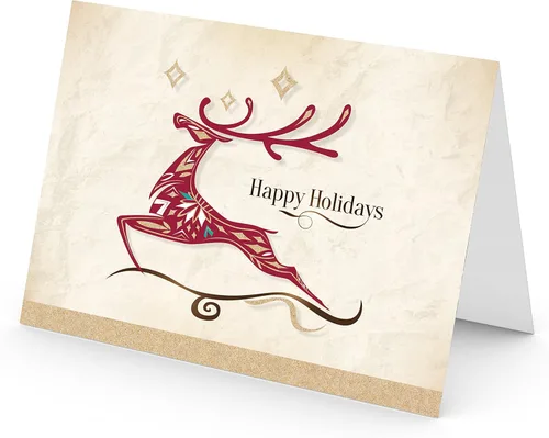 Vista 4 de Tarjetas de Navidad, tarjetas navideñas - One Jade Lane - Maravilla navideña, 5 x 7, stock pesado, juego de 18 tarjetas y sobres, tarjetas