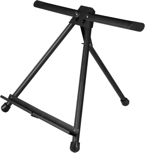 Vista 3 de Conda Caballete de mesa de aluminio, soporte de exhibición de trípode portátil, altura ajustable de 15 a 21 pulgadas con alas de brazo de extensión
