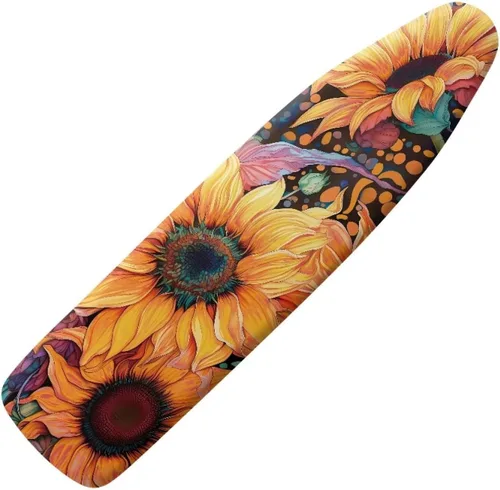 Vista 8 de UNICEU Funda de tabla de planchar elástica de 13 x 52 pulgadas con bordes elásticos, cubierta de tabla de hierro resistente a la quema de Halloween