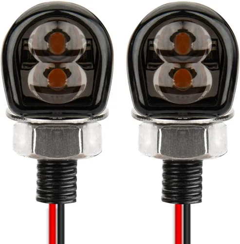 Vista 15 de Intermitentes LED para Motocicleta Mini Señales Giratorias Pequeñas Luz Indicadora Micro Delantera Trasera Compatible con Harley Davidson Honda
