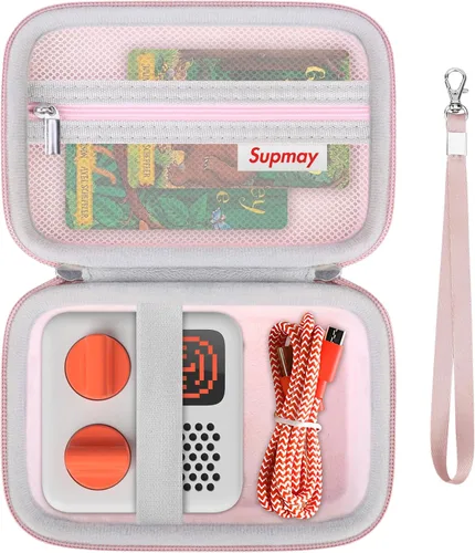 Vista 12 de Funda rígida de viaje para Yoto Mini (edición 2024) para niños, reproductor de audio Bluetooth sin pantalla, funda protectora con bolsillo de malla