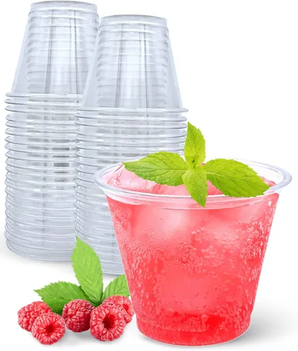 Vista 13 de Aatriet - Vasos de plástico transparente de 12 onzas con tapas de cúpula (sin agujero), juego de 25, tazas de postre de parfait desechables