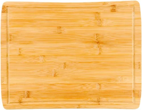 Vista 2 de Restaurantware Tabla de cortar de madera de 17.5 x 13.75 pulgadas, 1 tabla de cortar de madera resistente al calor, con ranura para jugos, tabla