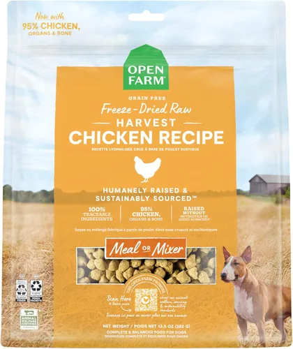Vista 14 de Open Farm - Comida para perros cruda liofilizada, receta de carne criada humanamente con superalimentos sin OMG y sin sabores ni conservantes