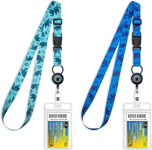 Vista 8 de MNGARISTA Cordón de crucero para tarjetas de barco, cordón ajustable con soporte de identificación, cordones desmontables para tarjetas de crucero