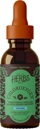 Herbs Etc. ChlorOxygen Concentrado de clorofila - Soporte energético altamente concentrado - Ayuda a la circulación sanguínea saludable - Apoyo de