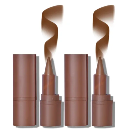 Vista 25 de BAISEN DIARY 2 en 1 doble punta mate delineador de labios y brillo de labios, lápiz combinado de labios marrón nude degradado, delineador de labios