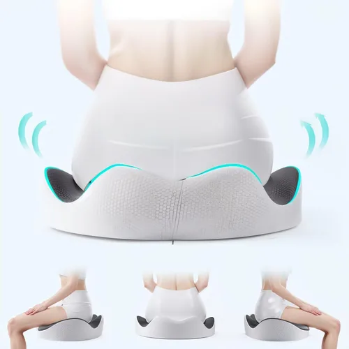 Vista 2 de Cojín ergonómico para asiento ortopédico con espuma de gel Visco, cojín para silla de oficina, cojín para silla de computadora, silla