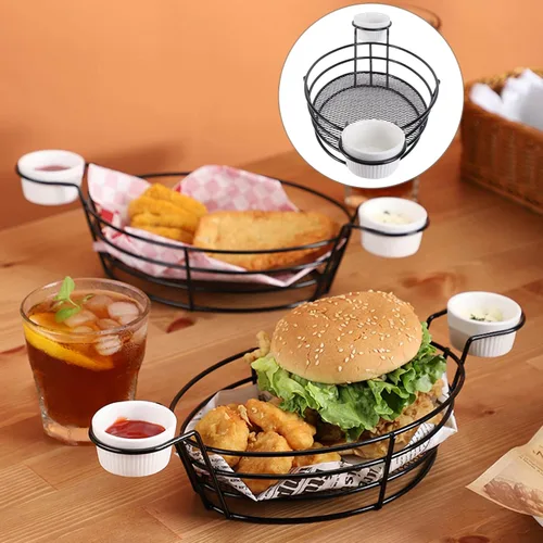 Vista 9 de DOITOOL Cesta de papas fritas de acero inoxidable de 12.99 x 5.90 x 2.75 pulgadas, cesta para freír alimentos para cocina, servicio en el hogar