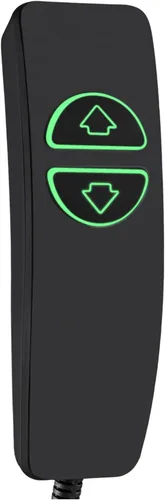 Control remoto de mano de 2 botones y 5 pines para silla elevadora eléctrica y reclinable eléctrico, auricular remoto de repuesto con 2 botones Negro
