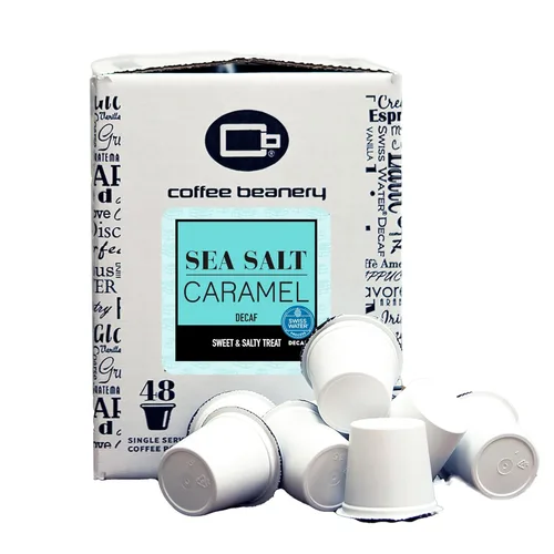 Vista 15 de Cápsulas de café descafeinado Amaretto de Coffee Beanery Cápsulas de café descafeinado con sabor a granel de 96 unidades Cápsulas de café
