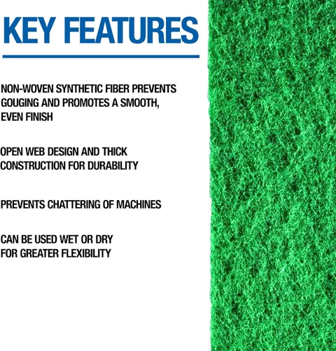 Vista 4 de Mercer Industries 4201GR Almohadillas de mantenimiento de pisos, 12 "x 18", verde (paquete de 5)