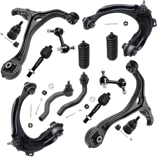 Vista 56 de Detroit Axle - Kit de suspensión delantera de 16 piezas para Chrysler 300 Dodge Challenger Charger 2011 2012 2013 2014, 6 brazos de control superior