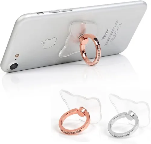 Vista 3 de STENES Bling - Funda tipo cartera compatible con iPod Touch 5 y iPod Touch 6, elegante funda de piel con diseño de lazo hecho a mano en 3D con Negro