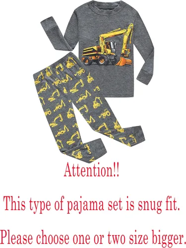 Vista 2 de Family Feeling - Conjunto de pijama de 2 piezas para niños y niñas pequeñas, ropa para dormir 100% de algodón