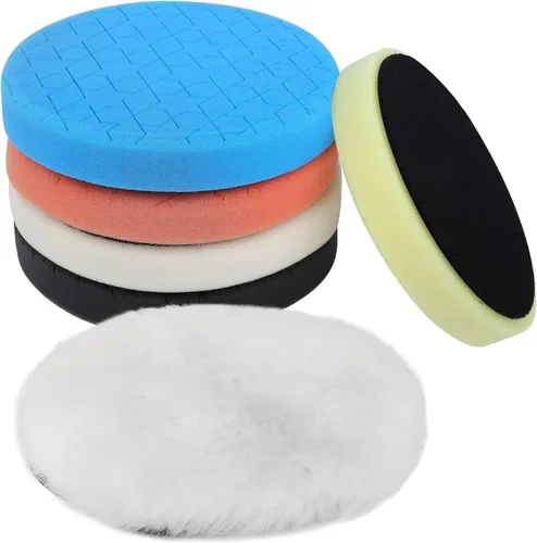 IPELY 6 piezas de almohadillas de pulido, almohadillas de pulido, almohadillas de búfer para pulir y encerar
