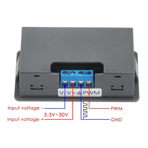 Vista 3 de DROK Generador de señal, DC 3.3-30V Generador de funciones 5-30mA Pantalla LCD PWM Frecuencia de pulso Ciclo de trabajo Rectangular Onda cuadrada