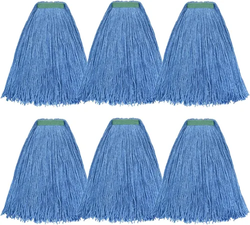 Vista 18 de Matthew Cleaning - Paquete de 3 trapeadores de algodón de 16 onzas, cuerda abierta de algodón, recambios de cuerda resistente, mezcla universal