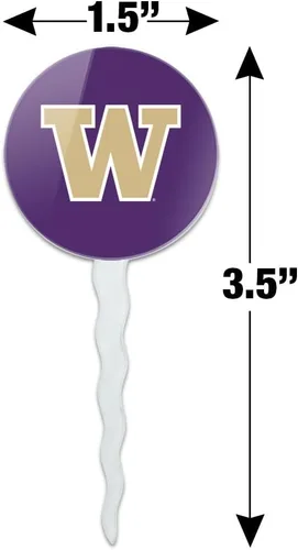 Vista 1293 de GRAPHICS & MORE Abilene Christian Primary Logo Cupcake Picks Toppers Decoración Set de 6 Universidad Cristiana de Abilene