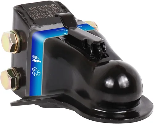 Vista 2 de Acoplador de remolque ajustable de 2.0 pulgadas, bola, capacidad de acoplador de remolque 8000 libras, negro