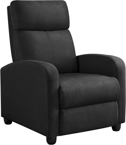 Vista 11 de Yaheetech Silla reclinable de pana para sofá individual, asiento de cine en casa, silla reclinable moderna ajustable para sala de estar, dormitorio