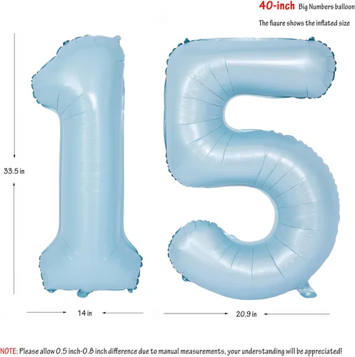 Vista 211 de Globos de 40 pulgadas con números de caramelo, papel de aluminio de helio, globos de látex de Mylar para fiesta de cumpleaños, decoración digital 0