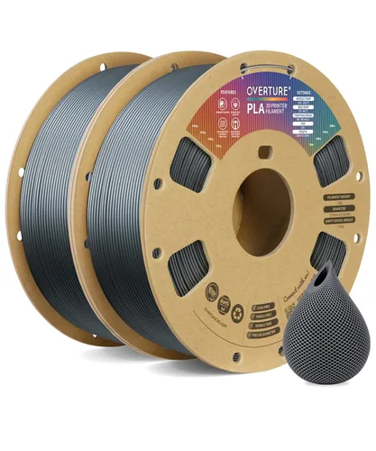 Vista 31 de OVERTURE Filamento PLA 1.75mm, Filamento de impresora 3D enrollado cuidadosamente 1 kg de carrete (2.2 libras), precisión dimensional +/- 0.02 mm