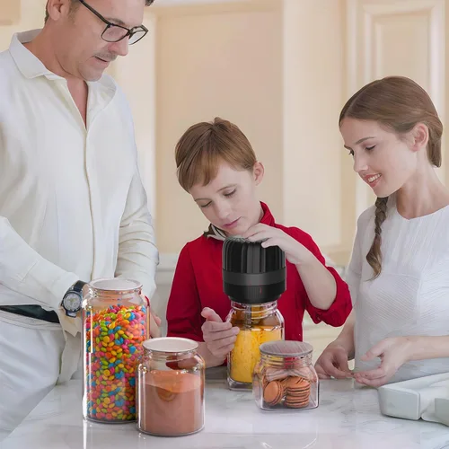 Vista 6 de Kit de sellado al vacío eléctrico de tarros Mason para tarros Mason de boca ancha y boca regular, máquina selladora al vacío para conservar