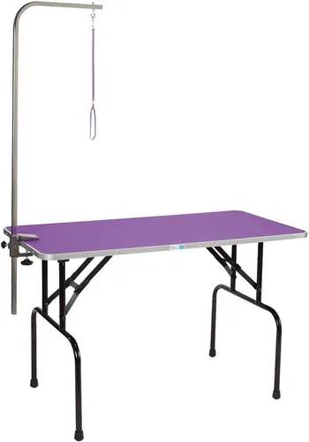 Vista 3 de Master Equipment Mesa de aseo con brazo de aseo de 36 pulgadas, 30 x 18 pulgadas, morado