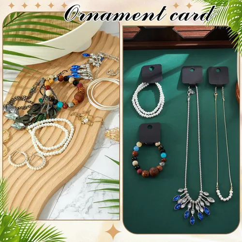 Vista 6 de Ctosree 1000 unidades de pulseras autoadhesivas para exhibir tarjetas, collares, tarjetas de venta para llavero, aretes, collar, banda