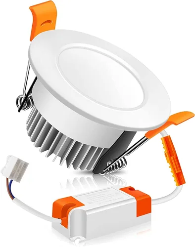 Vista 6 de LEDLightsWorld Iluminación empotrable LED regulable de 2 pulgadas, downlight, 3 W (equivalente a 35 W), luz blanca cálida de 3000 K, luz LED