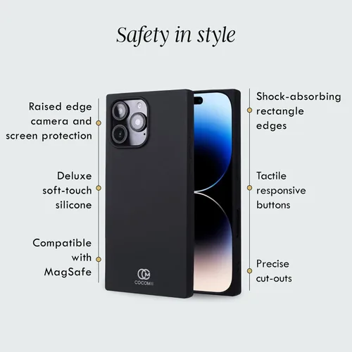 Vista 3 de Cocomii - Funda rectangular compatible con iPhone 12 Pro Max - Compatible con MagSafe, silicona suave al tacto, forro de microfibra, mate, funda