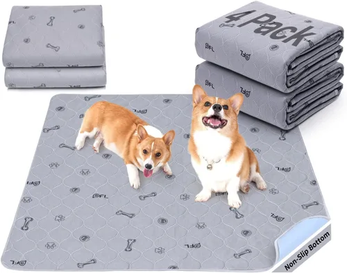 Vista 16 de Almohadillas Lavables para Orina para Perros, Paquete de 2 Almohadillas Lavables para Cachorros, Almohadillas de Parto Absorbentes Reutilizables