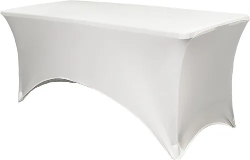 Vista 16 de YOUR CHAIR COVERS - Fundas rectangulares de elastano para mesas de 4 pies, manteles ajustados para eventos de boda, decoraciones de patio, tela