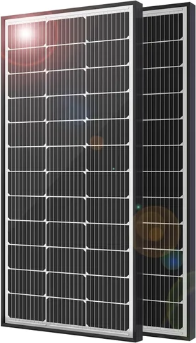 JJN Paneles solares de 200 W, 10BB monocristalino 12V 2 paneles solares de 100 W, cargador de alimentación de módulo fotovoltaico de alta eficiencia