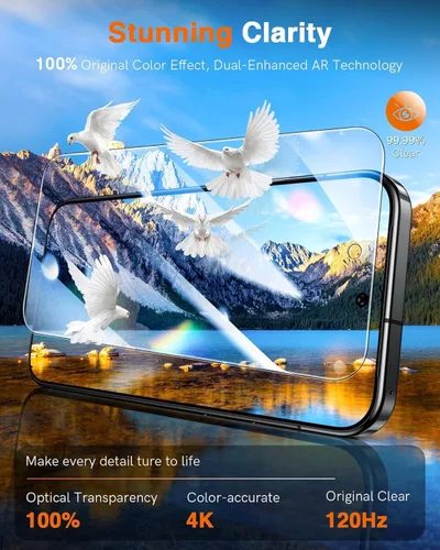 Vista 7 de LK TOP 9H+ - Protector de pantalla de vidrio para Google Pixel 10 Pro XL [instalación con 1 clic] Desempolvado automático de 0 burbujas, Pixel 10