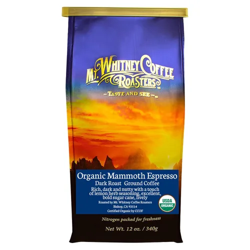 Vista 31 de Mt. Whitney Coffee Roasters Base Camp Blend Café tostado medio oscuro, bajo en ácido, molido, 5 libras (paquete de 1)