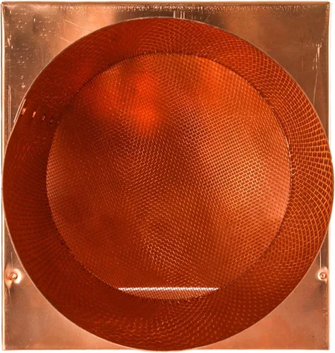 Vista 3 de FAMCO Ventilación de pared con capucha de cobre con pantalla, utilizada para aplicaciones de admisión de aire, suministro de aire o escape