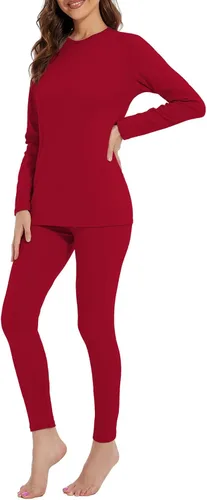 Vista 3 de American Trends Thermal Underwear for Women Ultra Fleece Lined Base Layer Top Bottom Winter Clothes Pajama Set Long Johns