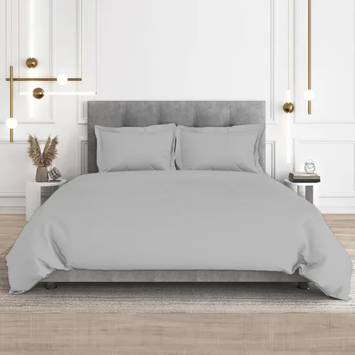 Vista 6 de CharlottelyHues Funda de edredón de 1 pieza, 1000 hilos, 100% algodón egipcio, transpirable, funda de edredón suave con cremallera y lazos