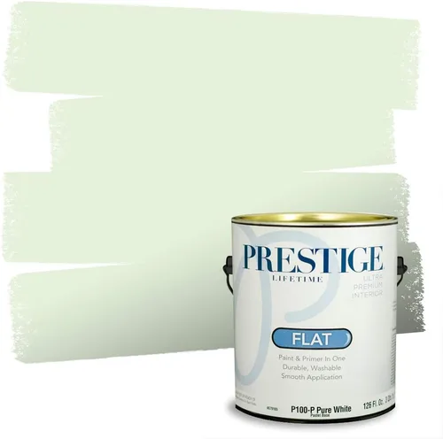 Vista 187 de PRESTIGE Pintura exterior e imprimación en uno, aloe, plano, 1 galón