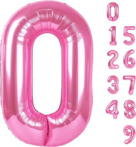 Vista 402 de Globos de números 0 de 40 pulgadas, globos negros de números para números 10, 20, 30, 40, 50, 60, 70, 80, 90, 100, globos de números 10, 20, 30, 40