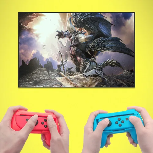 Vista 7 de FYOUNG Empuñaduras de mano compatibles con controladores de modelo OLED SwitchSwitch, agarre compatible con Switch Joy Con - azul y rojo (2 paquetes)